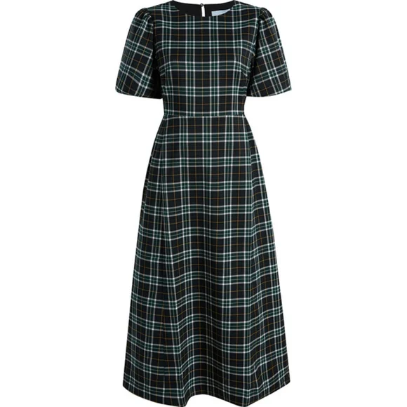 Hill House The Constance Dress Green Wallace Plaid Size Medium NWT - Picture 2 of 6